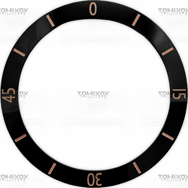 38MM White Black Ceramics  Sloped Watch Bezel Insert Fit For S-K-X007 Mechanical Wristwatch