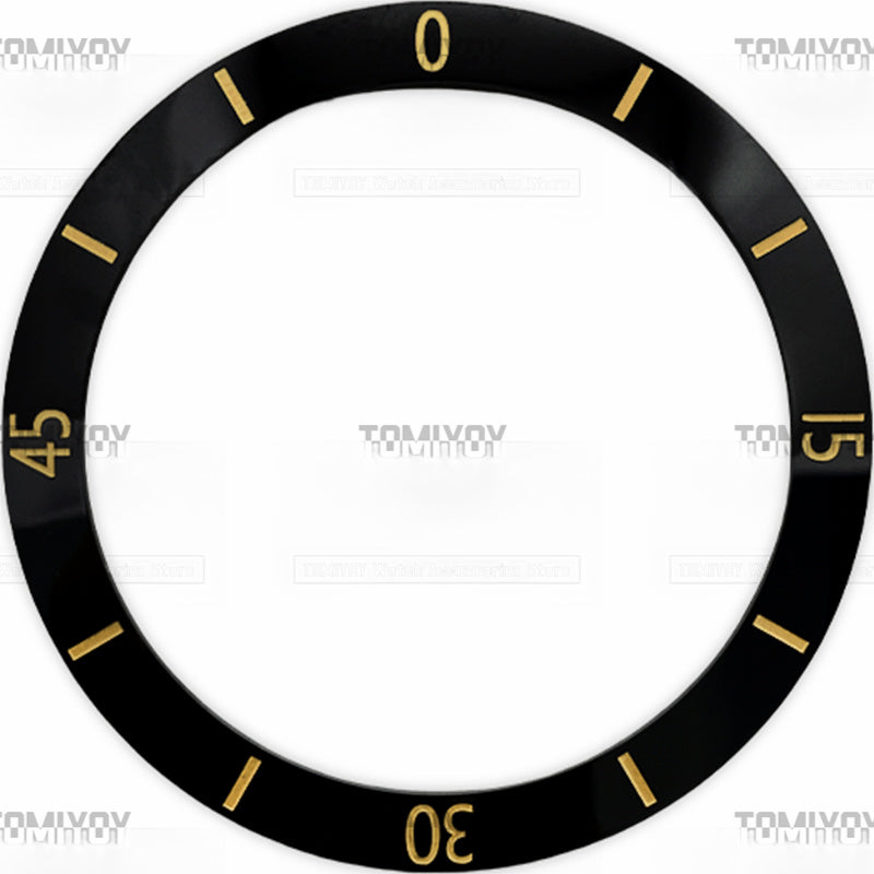 38MM White Black Ceramics  Sloped Watch Bezel Insert Fit For S-K-X007 Mechanical Wristwatch