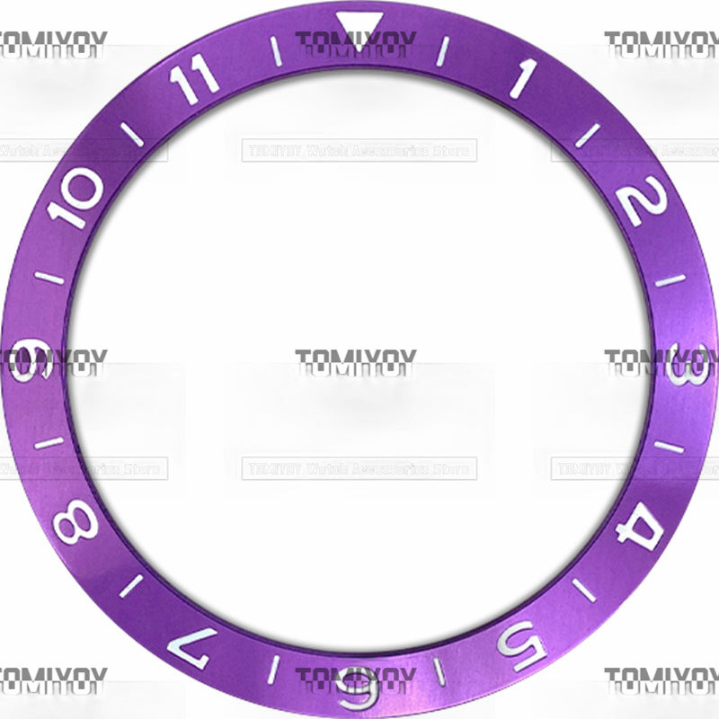 38MM Purple Blue Black Brown Aluminium Sloped Watch Bezel Insert Fit For S-K-X 007 005 Mechanical Wristwatch