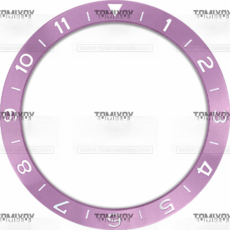 38MM Purple Blue Black Brown Aluminium Sloped Watch Bezel Insert Fit For S-K-X 007 005 Mechanical Wristwatch