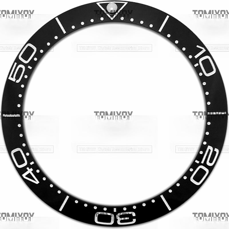 40.5MM Black Blue Ceramic Sloped Watch Bezel Fit For Sea-master 300 Series Men's Mechanical Watches