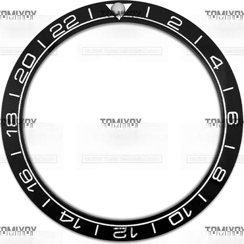 40.5MM Blue Black Ceramic Slope Watch Bezel Fit For O-M-G sea-master Series Watch