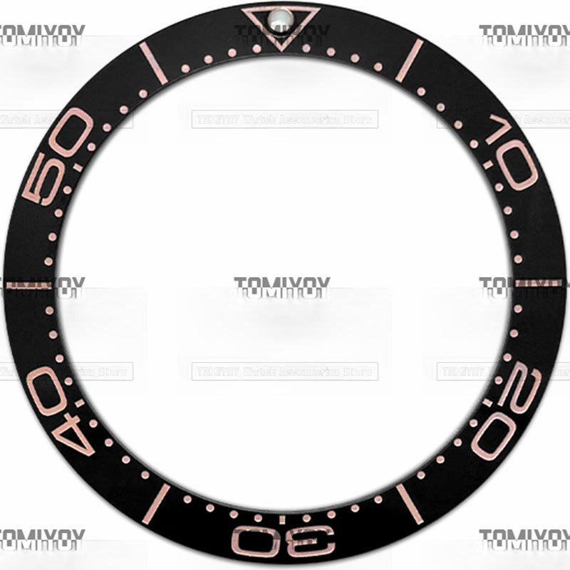 40.5MM Black Blue Ceramic Sloped Watch Bezel Fit For Sea-master 300 Series Men's Mechanical Watches