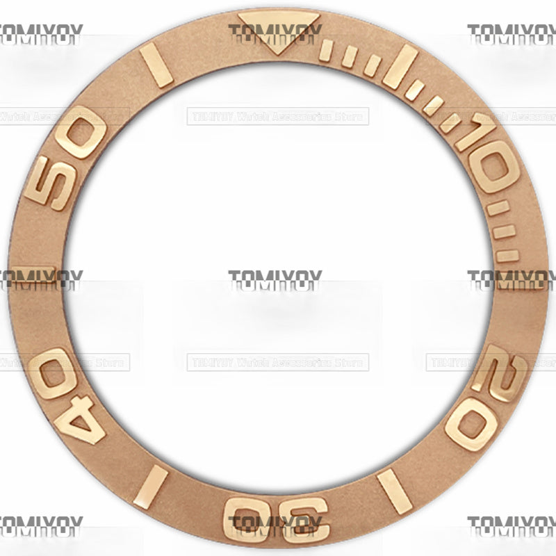 40MM Sliver Gold Rose Gold Blue Black Green Brown Convex Ceramic Sloped Watch Bezel Insert Fit For R-L-X Mechanical Wristwatch
