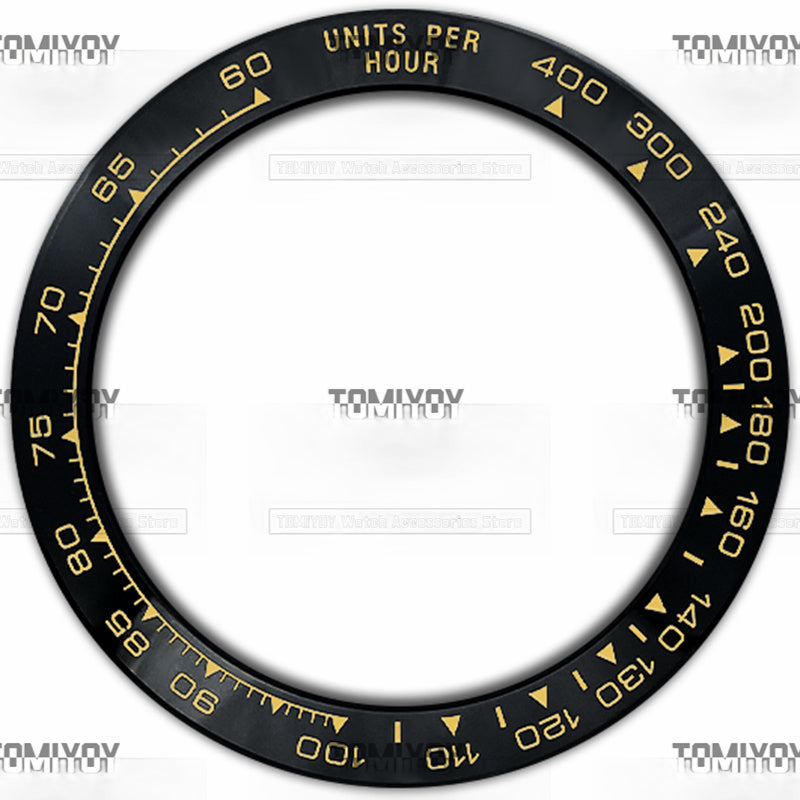 38.5MM Sliver Gold Rose Gold Ceramic Flat Watch Bezel Insert Fit For R-L-X DTN Mechanical Wristwatch