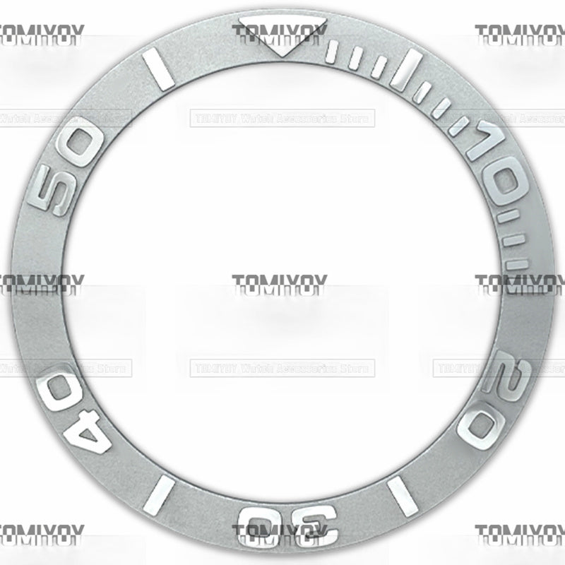 38MM Gold White Brown Blue Pink Convex Ceramics Sloped Watch Bezel Insert Fit For R-L-X YM Mechanical Wristwatch