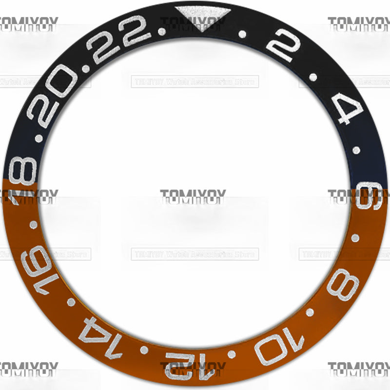 38MM Ceramic Sloped Watch Bezel Insert Fit For R-L-X Mechanical Wristwatch