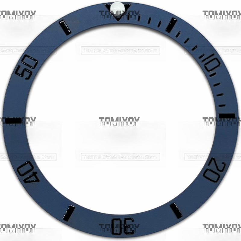 38MM Gold Rose Gold Blue Black Frosting Ceramics Sloped Watch Bezel Insert Fit For R-L-X SUB Mechanical watch