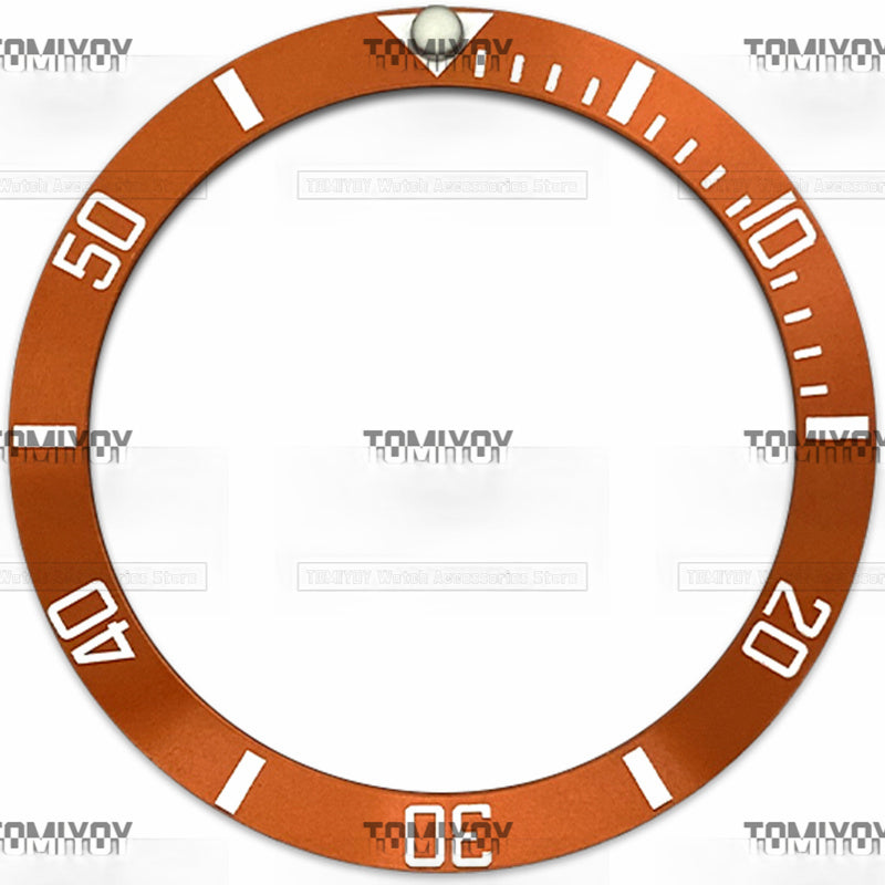 38MM Orange Pink Purple Green Aluminum Sloped Watch Bezel Insert Fit For R-L-X SUB Mechanical Wristwatch