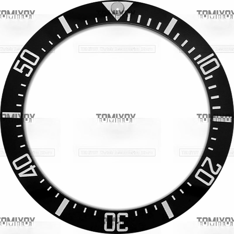 40MM Black Ceramics Sloped Watch Bezel Insert Fit For R-L-X SEA Mechanical Wristwatch