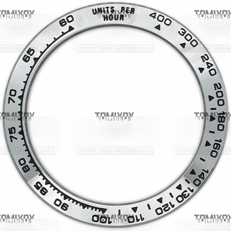 38.5MM Sliver Gold Rose Gold Stainless Steel Flat Watch Bezel Insert Fit For R-L-X DTN Mechanical Wristwatch