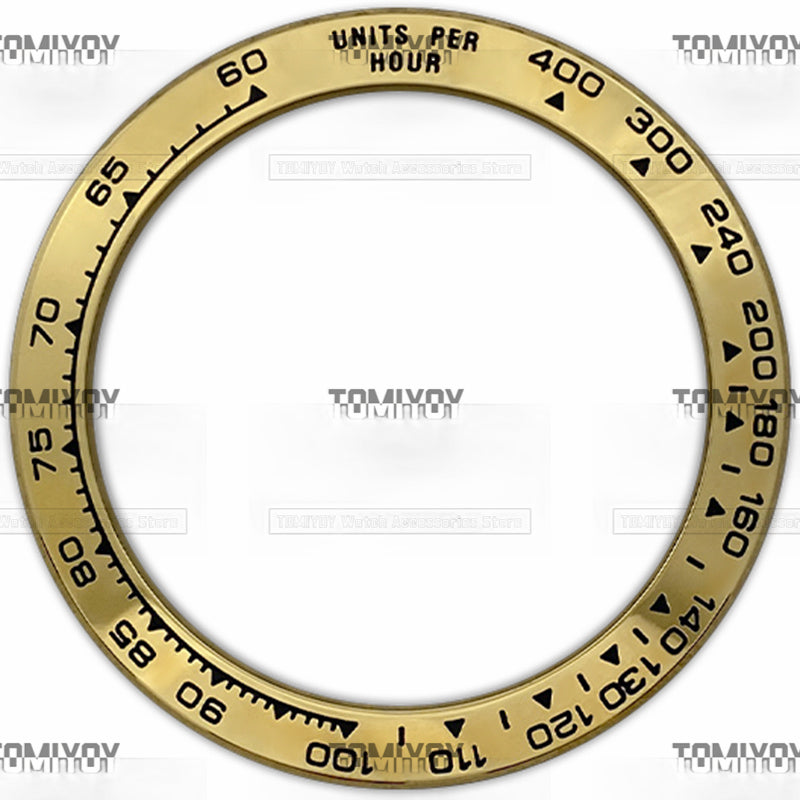 38.5MM Sliver Gold Rose Gold Stainless Steel Flat Watch Bezel Insert Fit For R-L-X DTN Mechanical Wristwatch