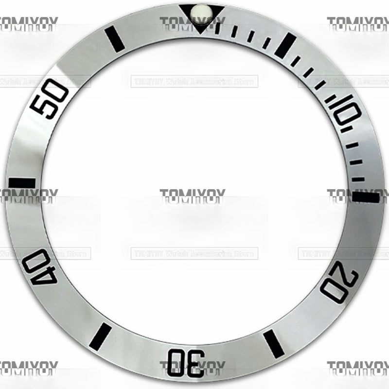 38MM Sliver Purple Gold Electroplated Ceramic Sloped Watch Bezel Insert Fit For R-L-X SUB Mechanical Wristwatch