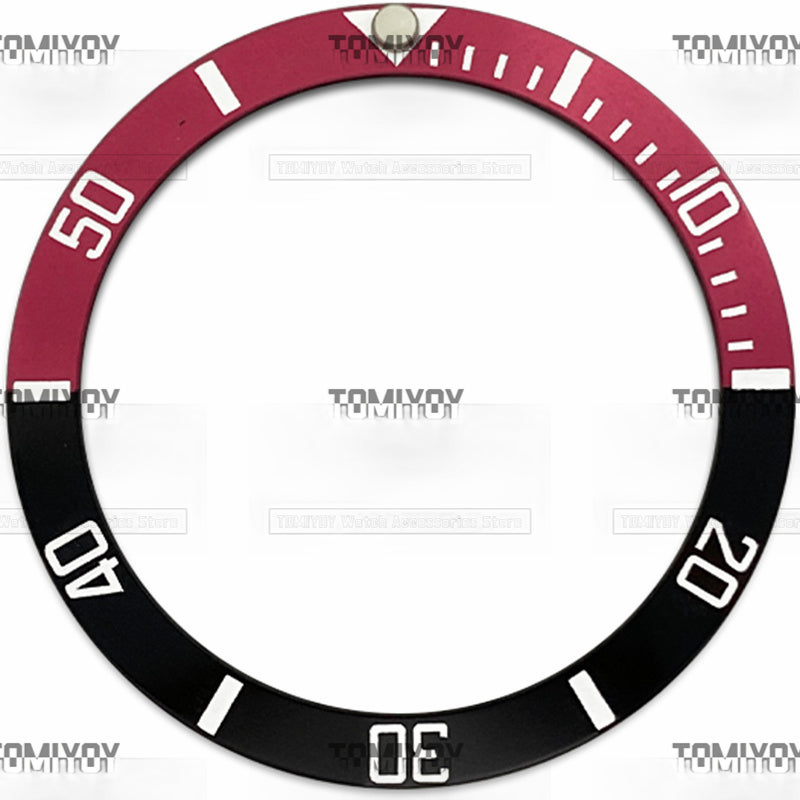 38MM Orange Pink Purple Green Aluminum Sloped Watch Bezel Insert Fit For R-L-X SUB Mechanical Wristwatch