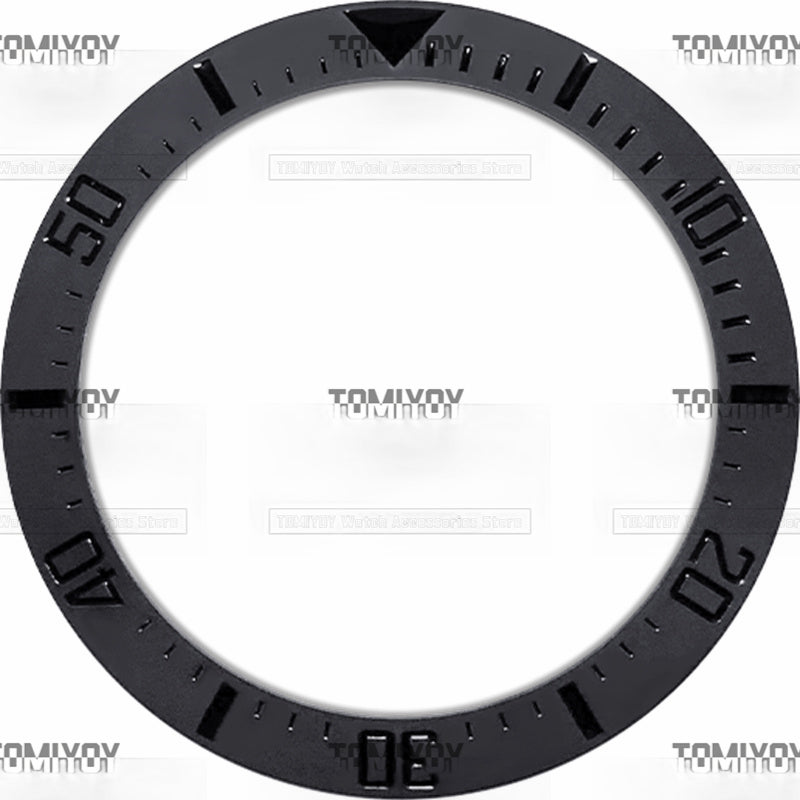40MM Black Ceramics Sloped Watch Bezel Insert Fit For R-L-X SEA Mechanical Wristwatch