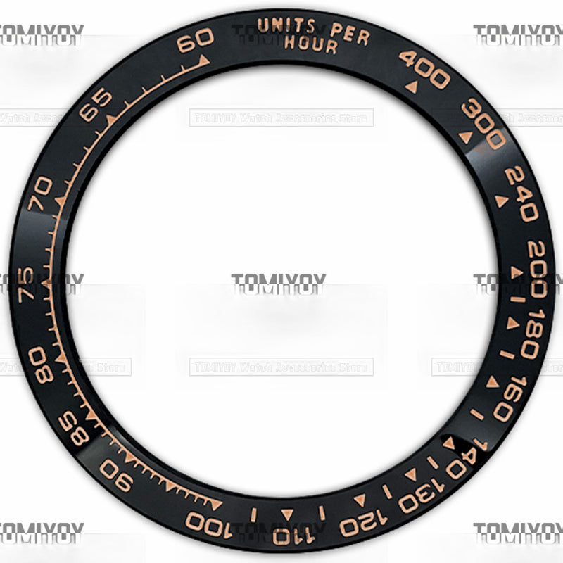 39.3MM Black Blue Green White Ceramics Flat Watch Bezel Insert Fit For R-L-X DTN Mechanical Wristwatch