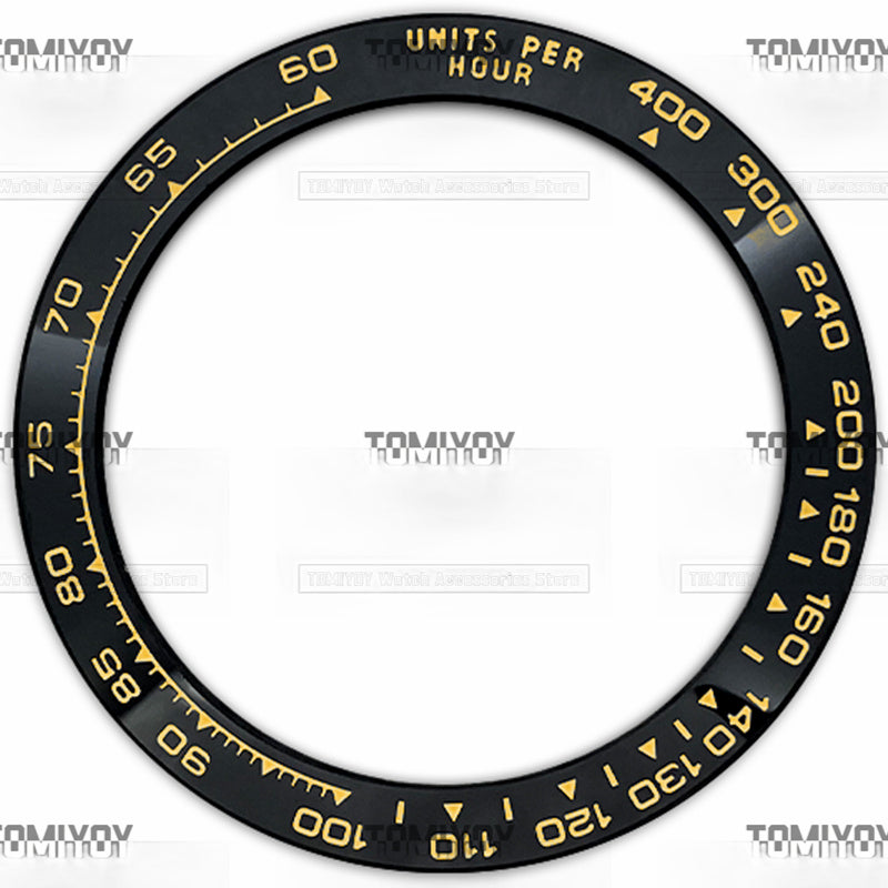 39.3MM Black Blue Green White Ceramics Flat Watch Bezel Insert Fit For R-L-X DTN Mechanical Wristwatch