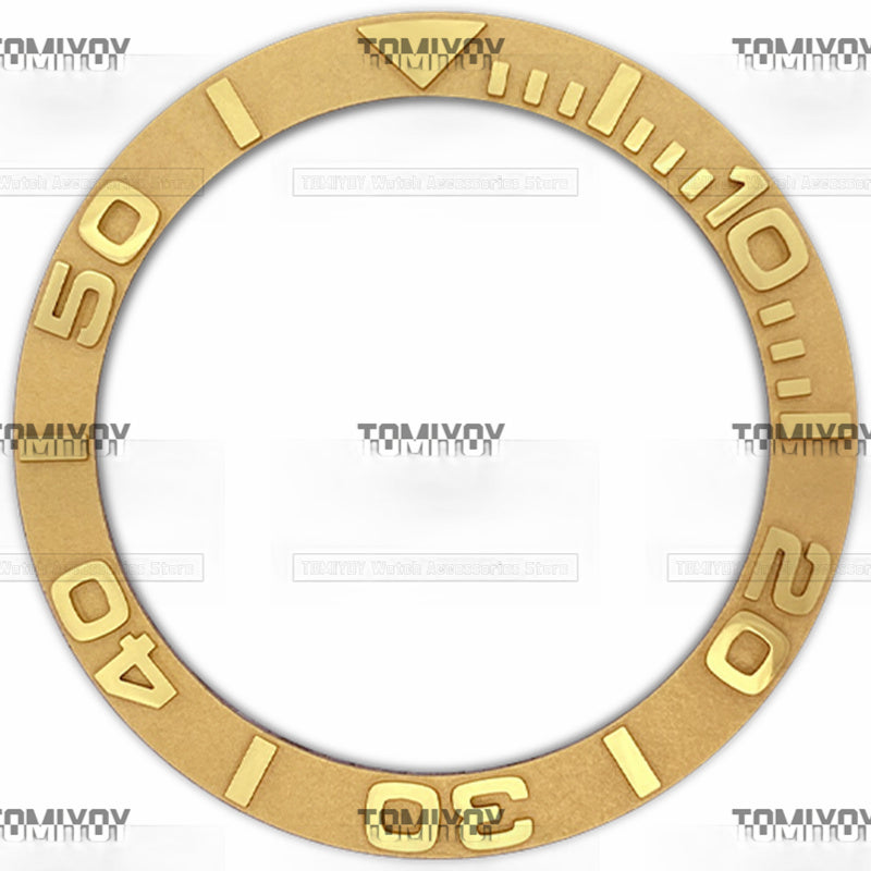 40MM Sliver Gold Rose Gold Blue Black Green Brown Convex Ceramic Sloped Watch Bezel Insert Fit For R-L-X Mechanical Wristwatch