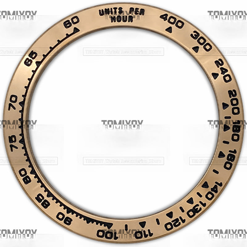 38.5MM Sliver Gold Rose Gold Stainless Steel Flat Watch Bezel Insert Fit For R-L-X DTN Mechanical Wristwatch