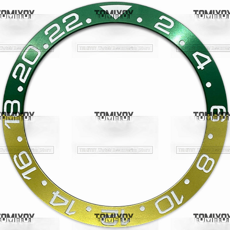 38MM Purple Green Red Blue Aluminum Sloped Watch Bezel Insert Fit For R-L-X GMT Mechanical Wristwatch