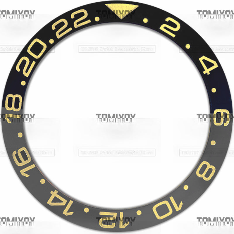 38MM Ceramic Sloped Watch Bezel Insert Fit For R-L-X Mechanical Wristwatch