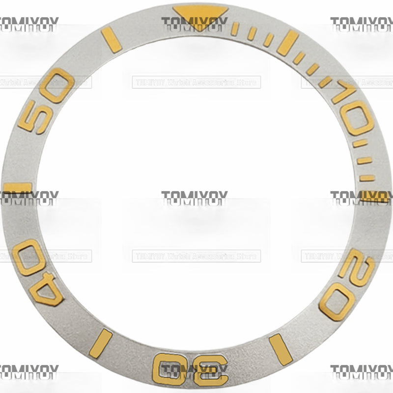 38MM Red Gold Purple White Convex Aluminum Sloped Watch Bezel Insert Fit For R-L-X YM Mechanical Wristwatch