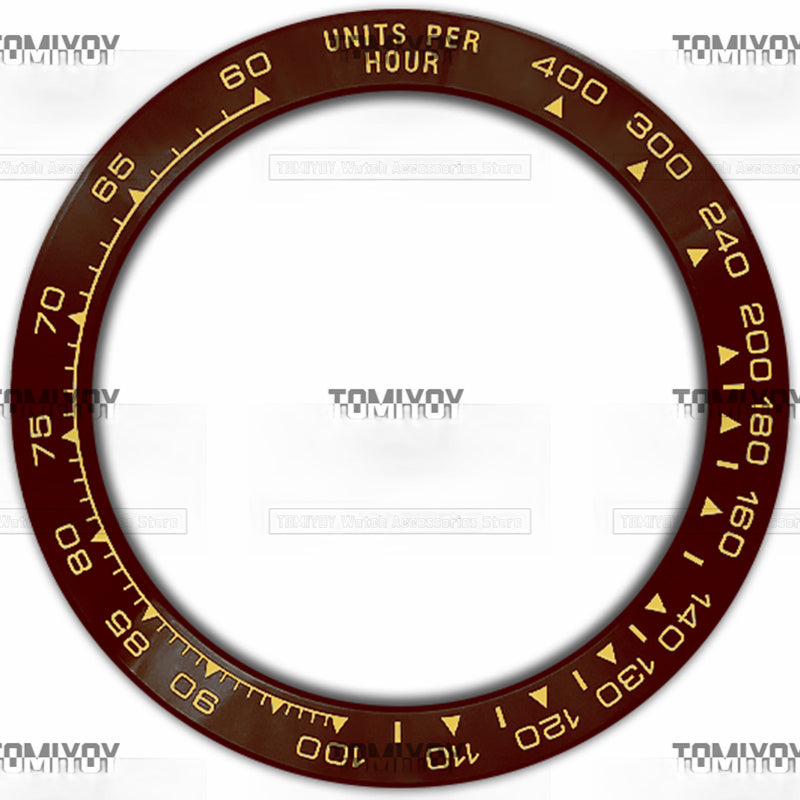 38.5MM Sliver Gold Rose Gold Ceramic Flat Watch Bezel Insert Fit For R-L-X DTN Mechanical Wristwatch