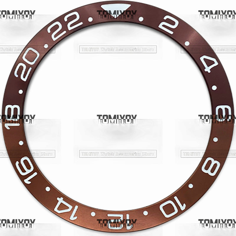 38MM Purple Green Red Blue Aluminum Sloped Watch Bezel Insert Fit For R-L-X GMT Mechanical Wristwatch
