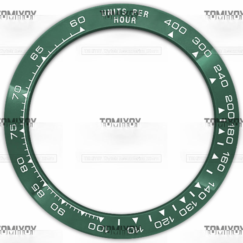 39.3MM Black Blue Green White Ceramics Flat Watch Bezel Insert Fit For R-L-X DTN Mechanical Wristwatch