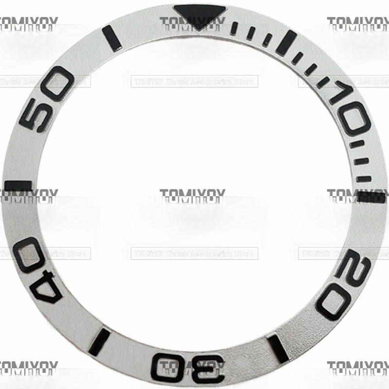 38MM Red Gold Purple White Convex Aluminum Sloped Watch Bezel Insert Fit For R-L-X YM Mechanical Wristwatch