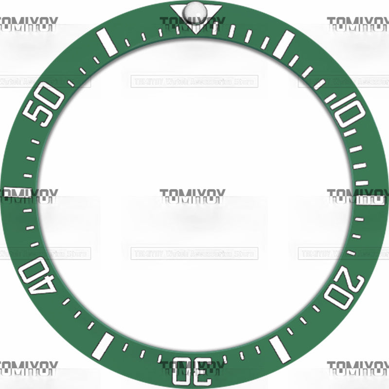 38MM Black Blue Green Ceramic Sloped Watch Bezel Insert Fit For R-L-X SUB SEA Mechanical Wristwatch