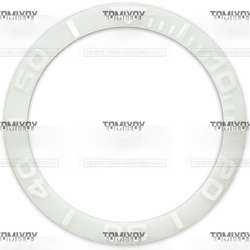 38MM Gold White Brown Blue Pink Convex Ceramics Sloped Watch Bezel Insert Fit For R-L-X YM Mechanical Wristwatch