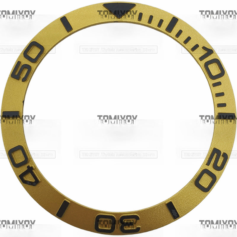 38MM Red Gold Purple White Convex Aluminum Sloped Watch Bezel Insert Fit For R-L-X YM Mechanical Wristwatch