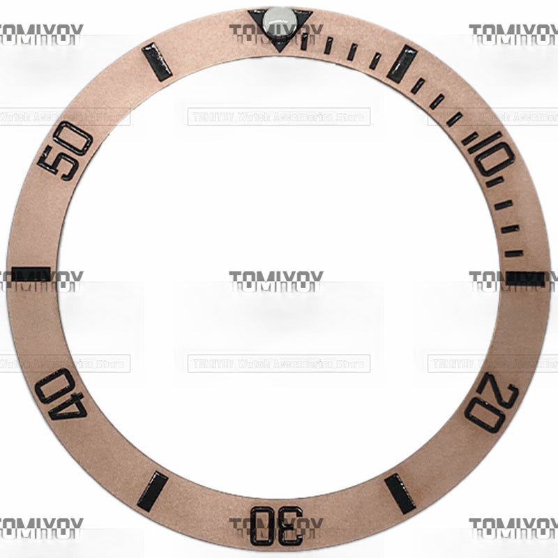 38MM Gold Rose Gold Blue Black Frosting Ceramics Sloped Watch Bezel Insert Fit For R-L-X SUB Mechanical watch