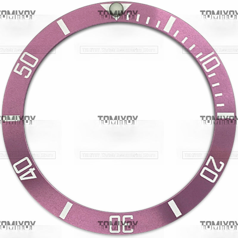 38MM Orange Pink Purple Green Aluminum Sloped Watch Bezel Insert Fit For R-L-X SUB Mechanical Wristwatch