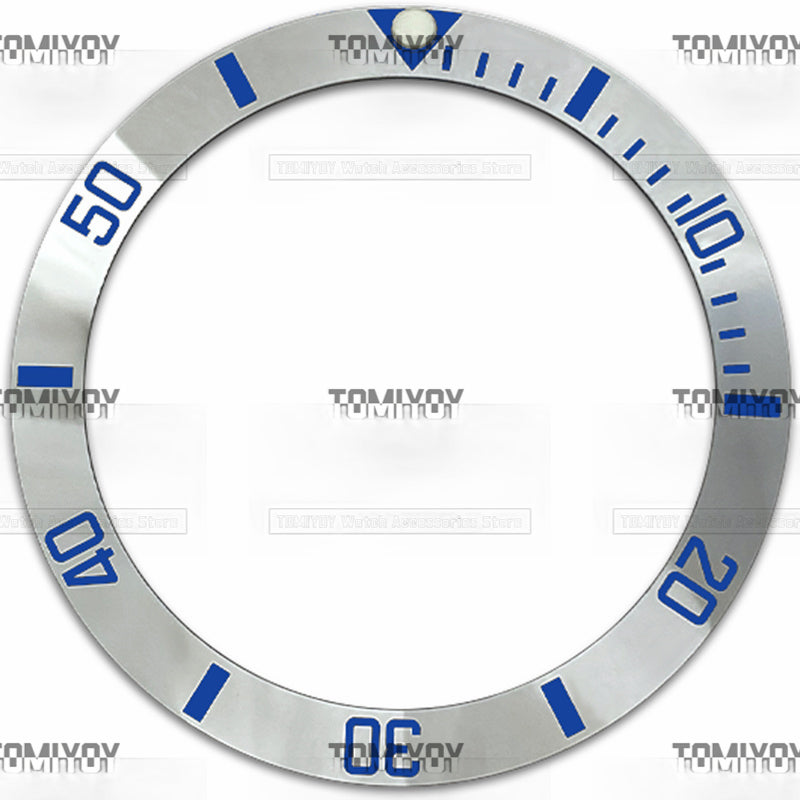 38MM Sliver Purple Gold Electroplated Ceramic Sloped Watch Bezel Insert Fit For R-L-X SUB Mechanical Wristwatch