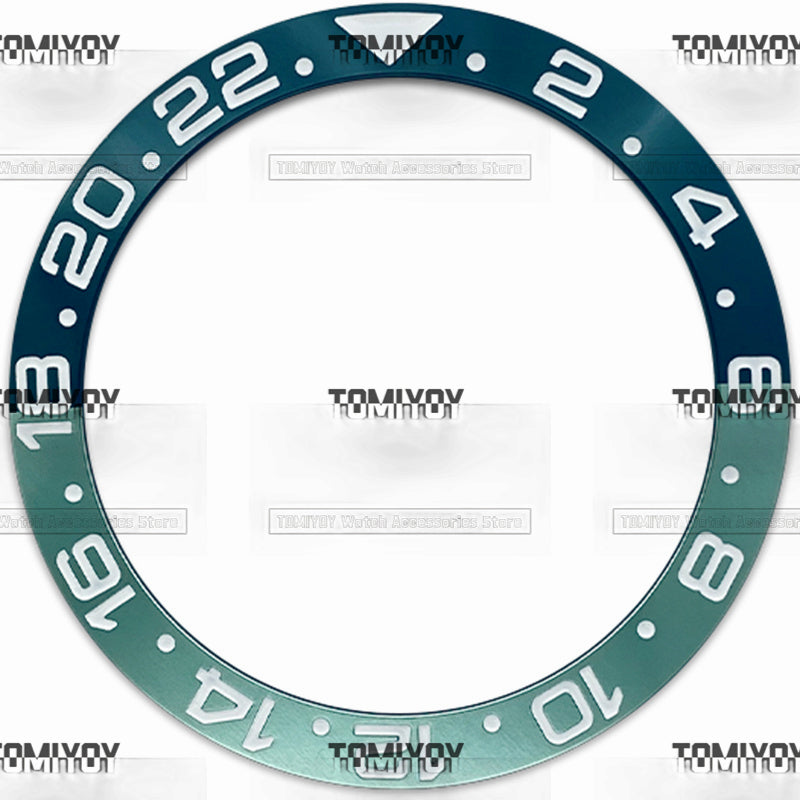 38MM Purple Green Red Blue Aluminum Sloped Watch Bezel Insert Fit For R-L-X GMT Mechanical Wristwatch