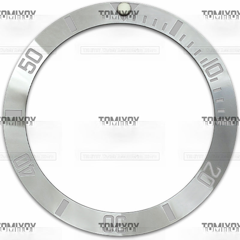 38MM Sliver Purple Gold Electroplated Ceramic Sloped Watch Bezel Insert Fit For R-L-X SUB Mechanical Wristwatch