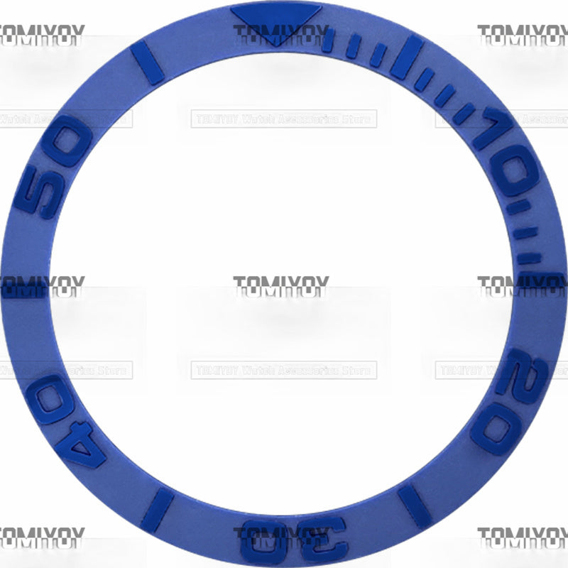 38MM Gold White Brown Blue Pink Convex Ceramics Sloped Watch Bezel Insert Fit For R-L-X YM Mechanical Wristwatch