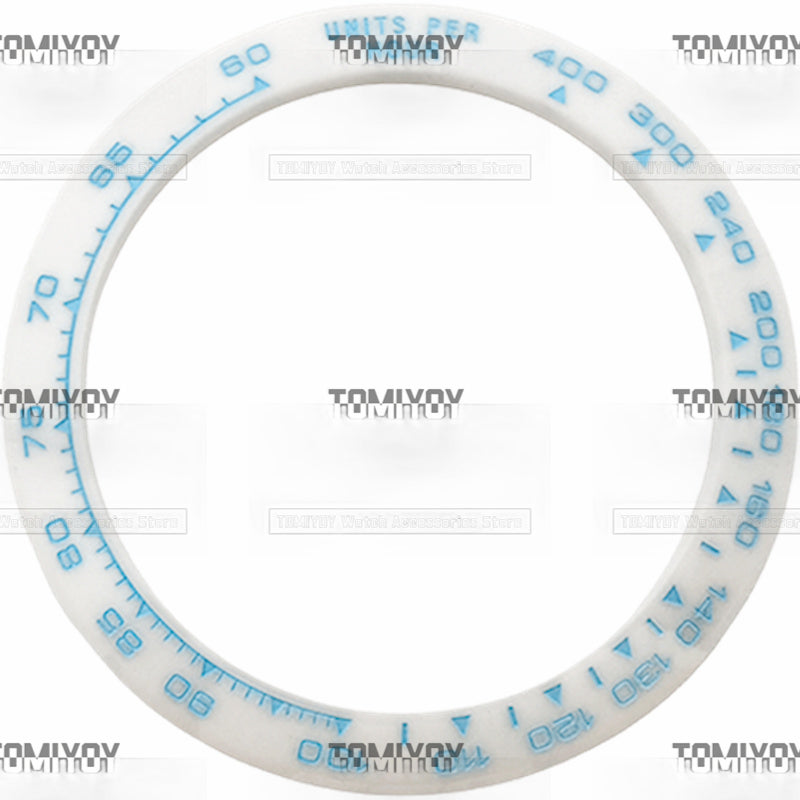 39.3MM Black Blue Green White Ceramics Flat Watch Bezel Insert Fit For R-L-X DTN Mechanical Wristwatch