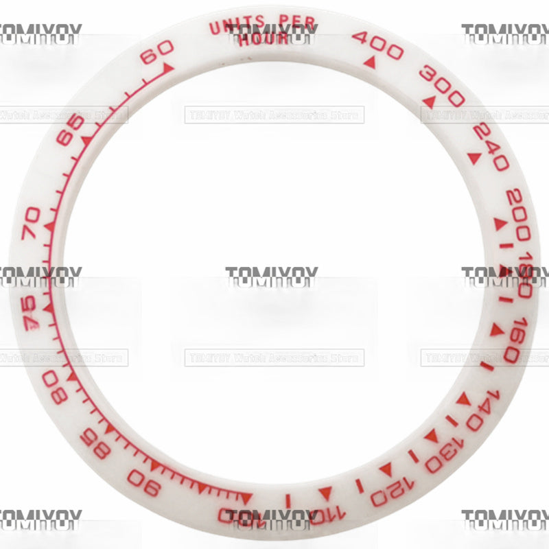 39.3MM Black Blue Green White Ceramics Flat Watch Bezel Insert Fit For R-L-X DTN Mechanical Wristwatch