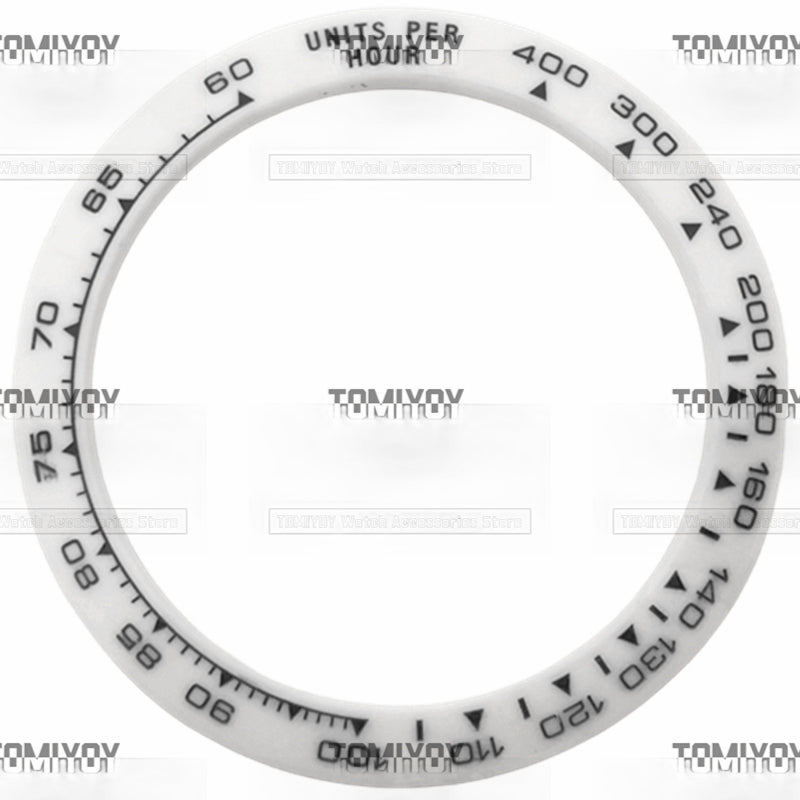 39.3MM Black Blue Green White Ceramics Flat Watch Bezel Insert Fit For R-L-X DTN Mechanical Wristwatch