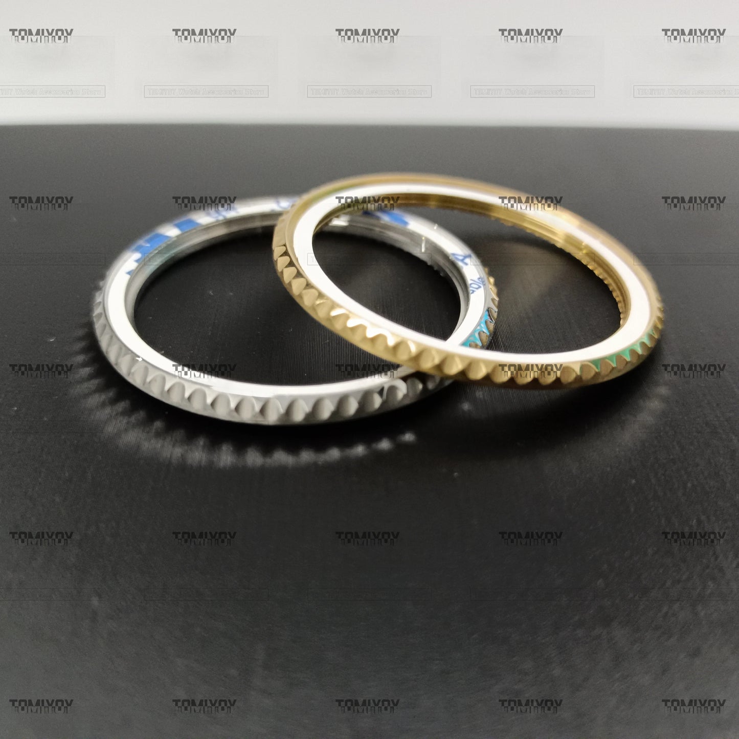40.7MM Silver Gold Stainless Steel Unidirectional Rotating Circle Bezel Fit For R-L-X 40mm Case SUB 116610 116613 Watch Accessories