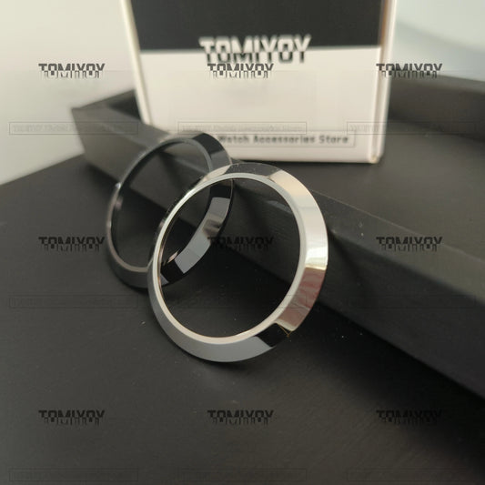 316L Black Silver Stainless Steel Shiny Brushed Polish Watch Bezel Fit For S-K-X007 Watch