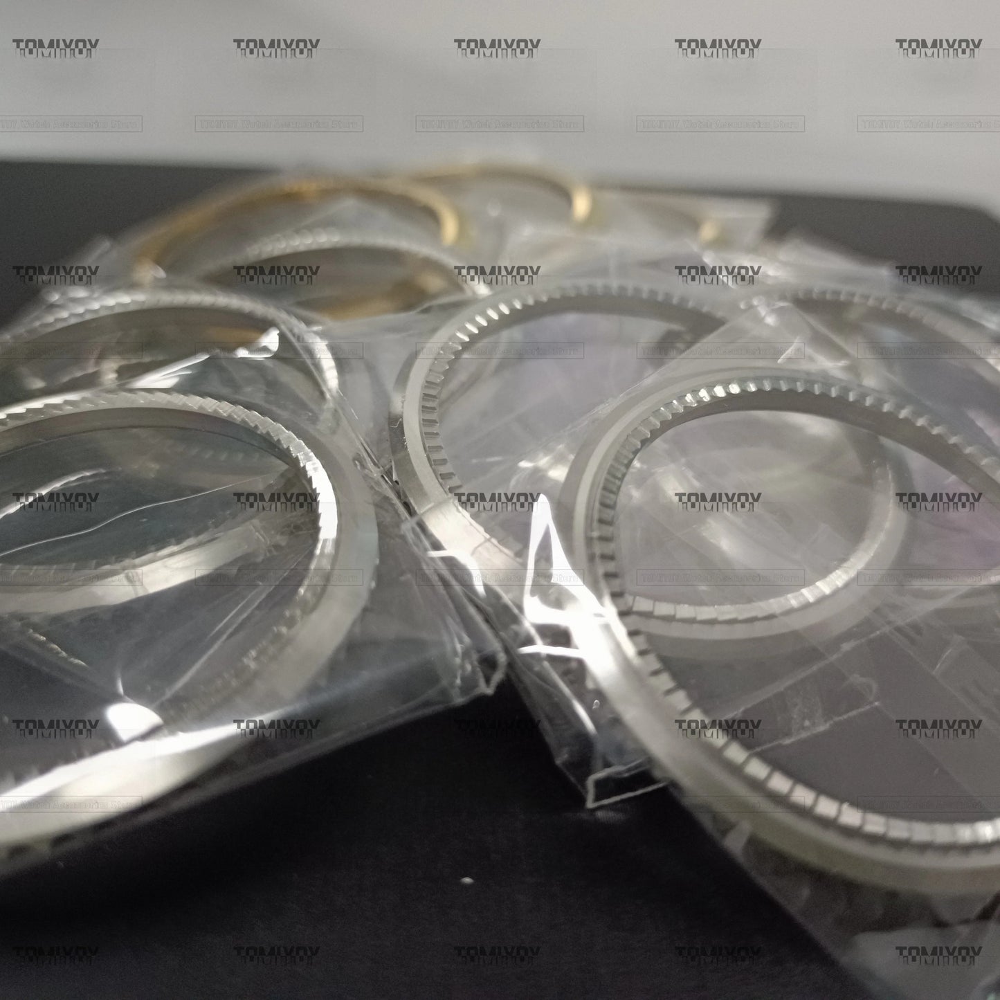 40.7MM Silver Gold Stainless Steel Unidirectional Rotating Circle Bezel Fit For R-L-X 40mm Case SUB 116610 116613 Watch Accessories