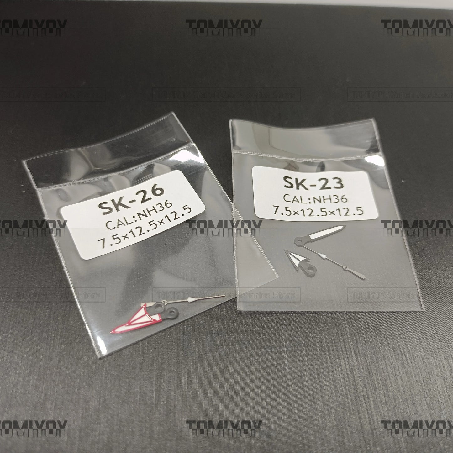 Mod Black Red Silver With Green Luminous Watch Hands Fit For NH35 NH36 Movement s-k-x007 6105 Watch