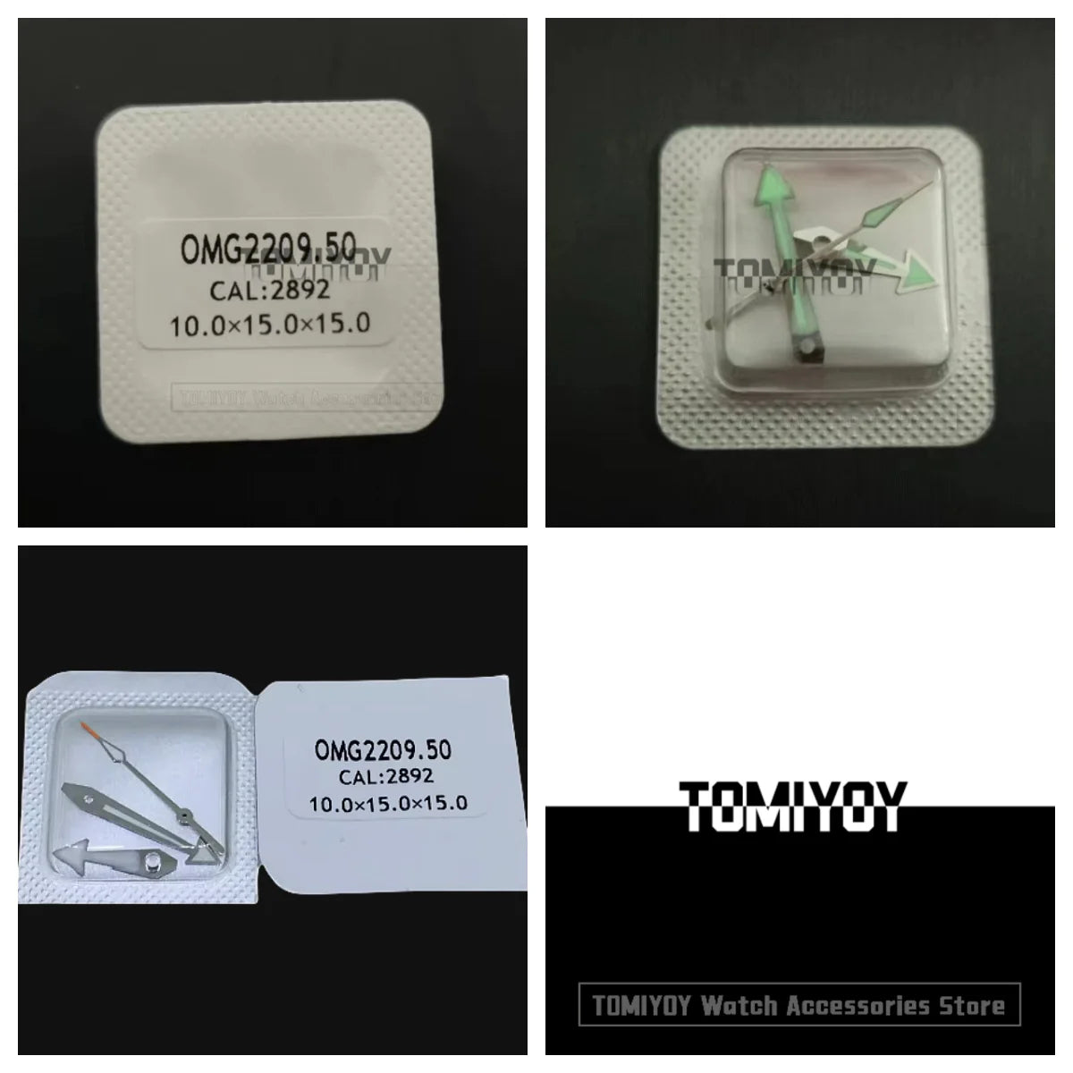 Silver With Green Luminous Watch Hands Fit For O-M-G Haima Series 2892 Movement 2209.5 Series