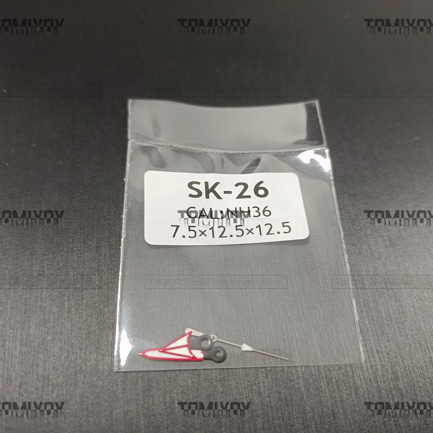 Mod Black Red Silver With Green Luminous Watch Hands Fit For NH35 NH36 Movement s-k-x007 6105 Watch