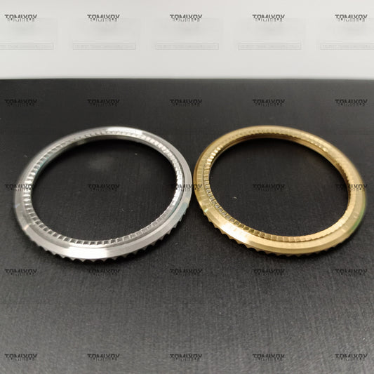 40.7MM Silver Gold Stainless Steel Unidirectional Rotating Circle Bezel Fit For R-L-X 40mm Case SUB 116610 116613 Watch Accessories