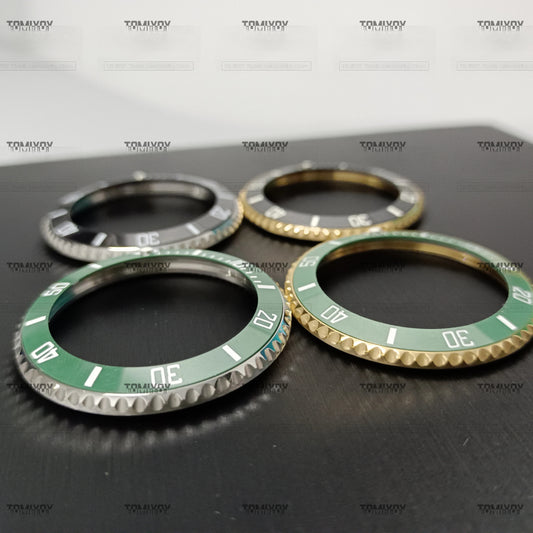 Watch Accessories 38MM 40MM Blue Luminous Steel Bezel With Black Green Ceramic Bezel Fit For R-L-X 40mm Case SUB 116610